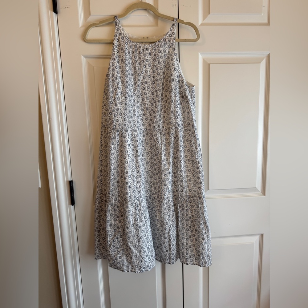 LOFT black and white tired halter style dress